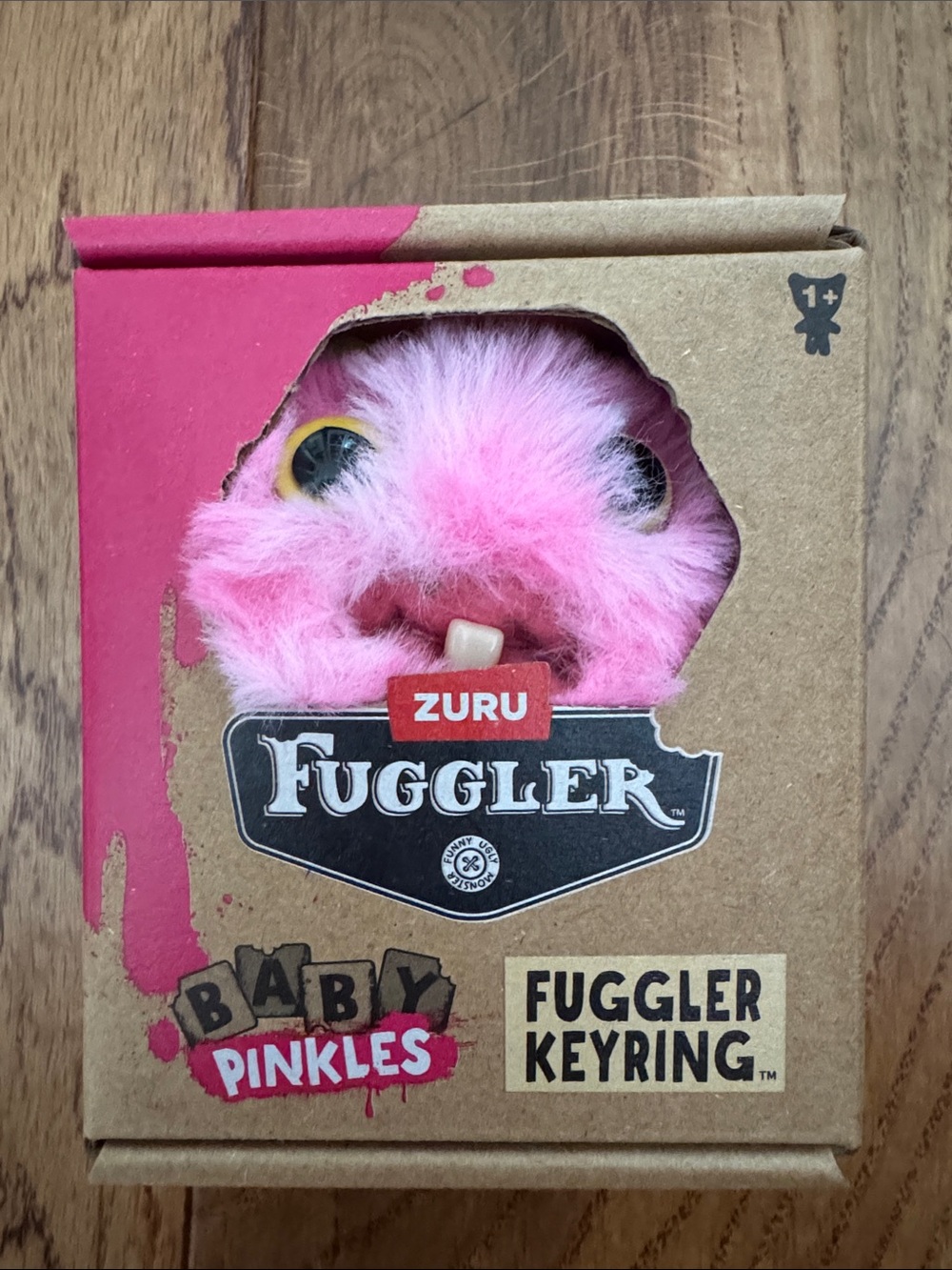 Complete set of Zuru Fuggler Baby Pinkles Keyring Pink Plush Monster (Set of 6) - Picture 9 of 10